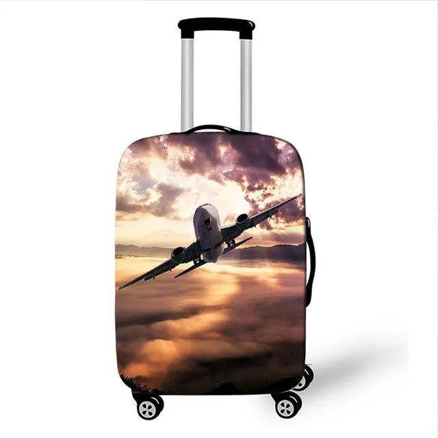 Lisslune | Travel in Style: Creative Neoprene XL Luggage Cover with Airplane Pattern