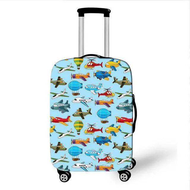 Lisslune | Travel in Style: Creative Neoprene XL Luggage Cover with Airplane Pattern
