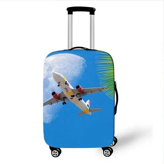 Lisslune | Travel in Style: Creative Neoprene XL Luggage Cover with Airplane Pattern