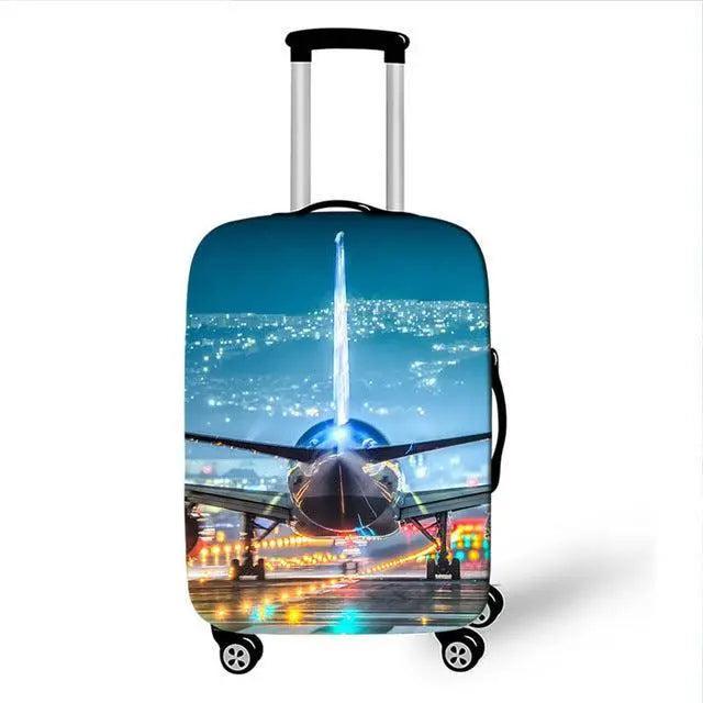 Lisslune | Travel in Style: Creative Neoprene XL Luggage Cover with Airplane Pattern
