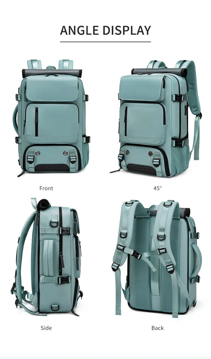 Lisslune | TRAVELMAX Pack – Waterproof Travel Backpack with USB Port, Shoe Compartment & Anti-Theft Pocket