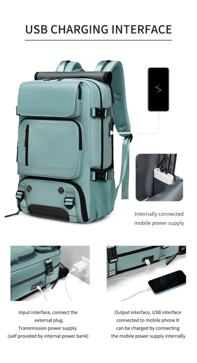Lisslune | TRAVELMAX Pack – Waterproof Travel Backpack with USB Port, Shoe Compartment & Anti-Theft Pocket