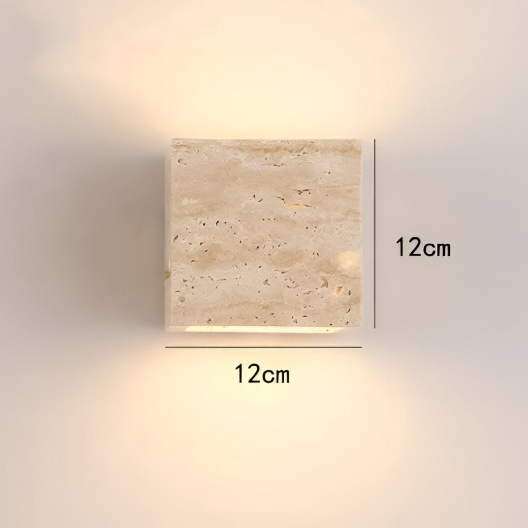 Lisslune | Wall lamp made of travertine for a warm and elegant atmosphere