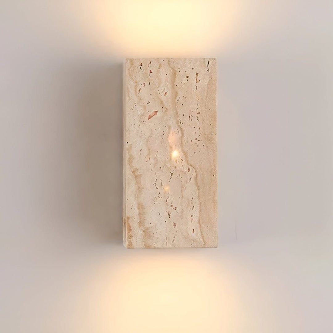 Lisslune | Wall lamp made of travertine for a warm and elegant atmosphere