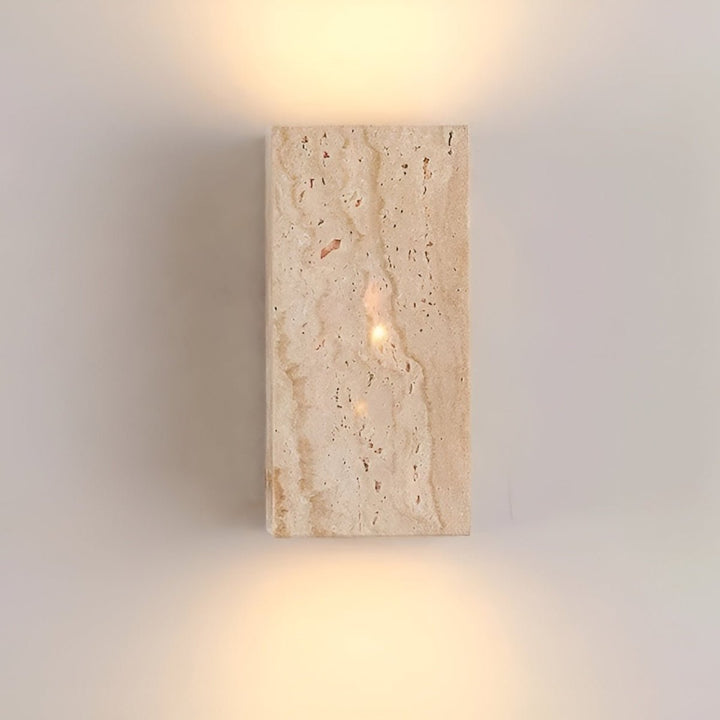 Lisslune | Wall lamp made of travertine for a warm and elegant atmosphere