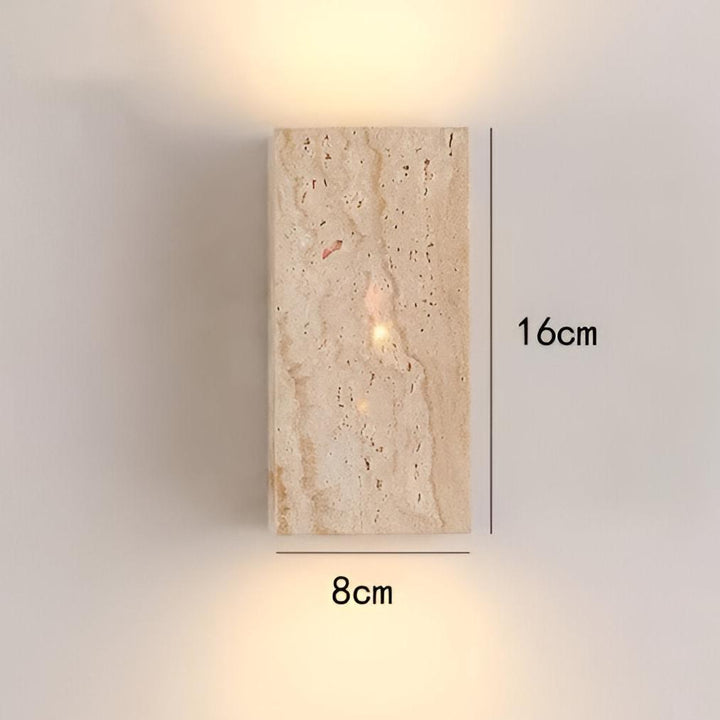 Lisslune | Wall lamp made of travertine for a warm and elegant atmosphere