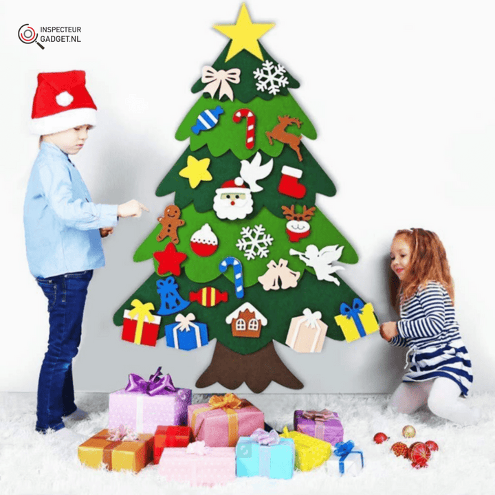 Lisslune | TreeJoy Craft Christmas Tree – Creative DIY Felt Tree for Kids with 25 Decorations