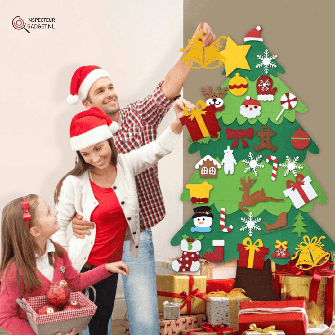 Lisslune | TreeJoy Craft Christmas Tree – Creative DIY Felt Tree for Kids with 25 Decorations