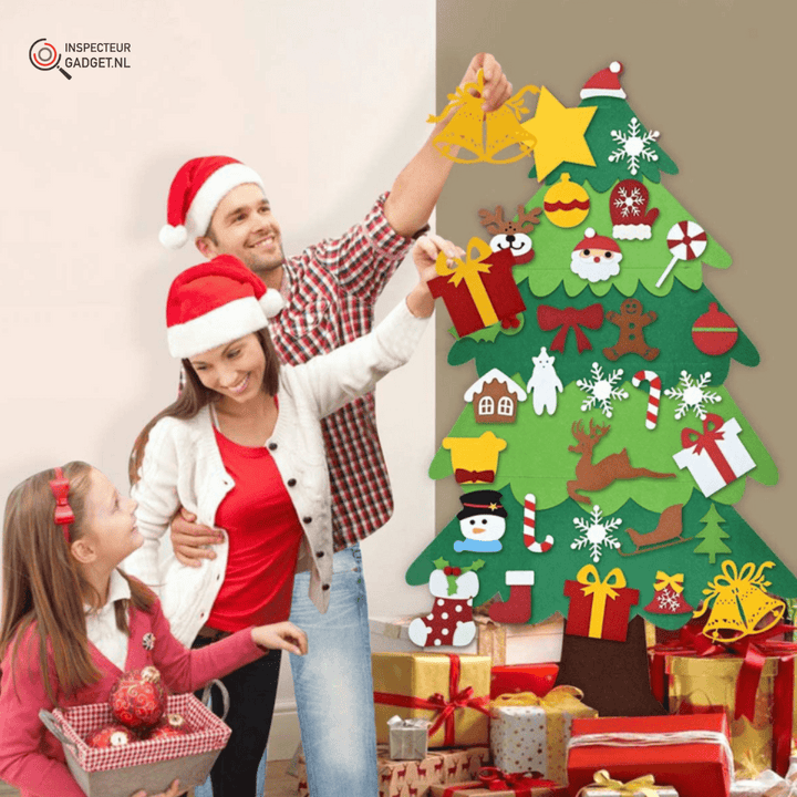 Lisslune | TreeJoy Craft Christmas Tree – Creative DIY Felt Tree for Kids with 25 Decorations