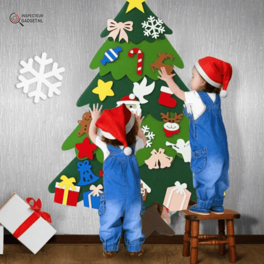 Lisslune | TreeJoy Craft Christmas Tree – Creative DIY Felt Tree for Kids with 25 Decorations