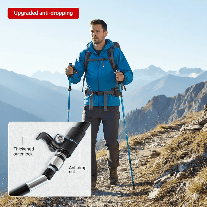 Lisslune | TREKLIGHT POLES – Ultralight Folding Trekking Poles for Hiking & Camping