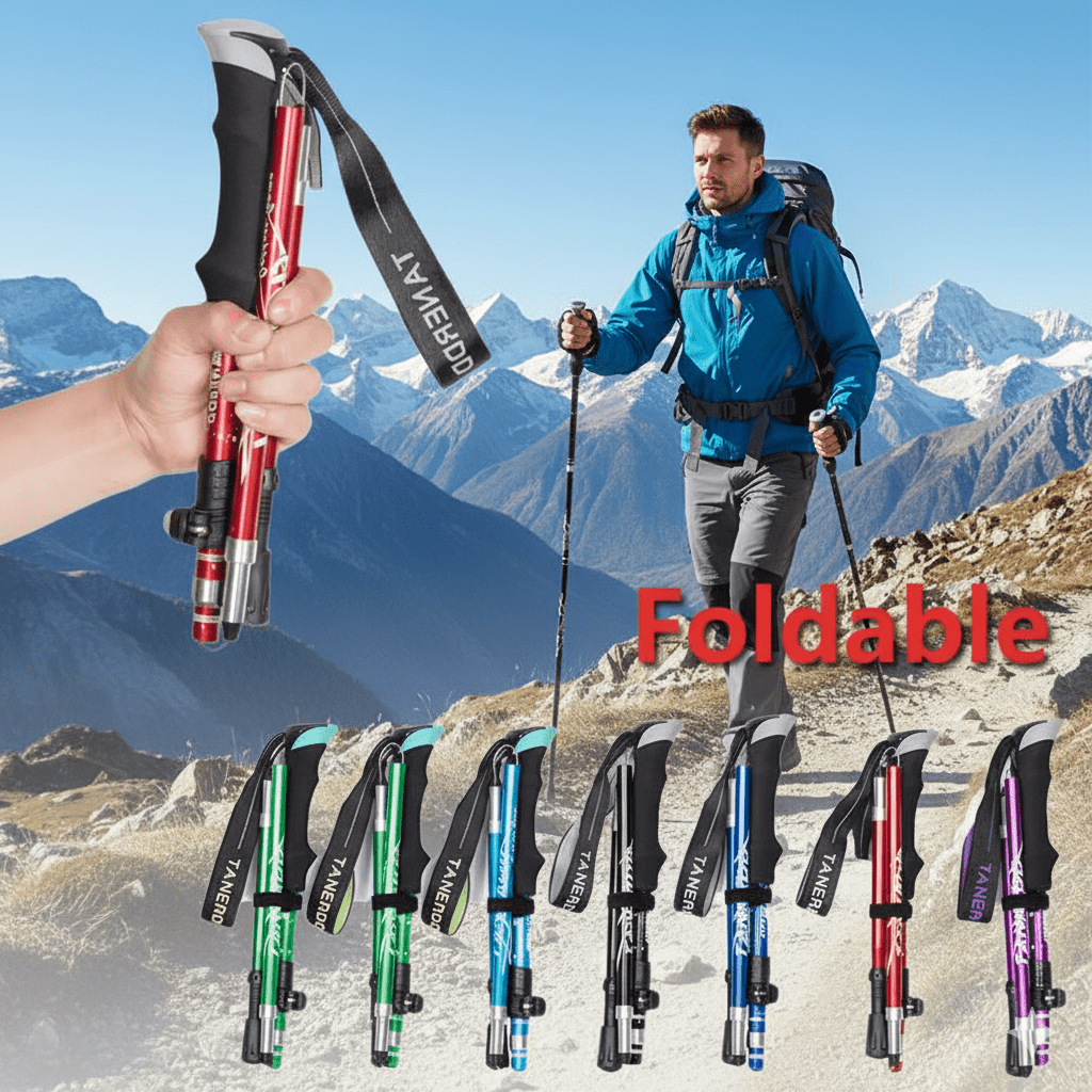 Lisslune | TREKLIGHT POLES – Ultralight Folding Trekking Poles for Hiking & Camping