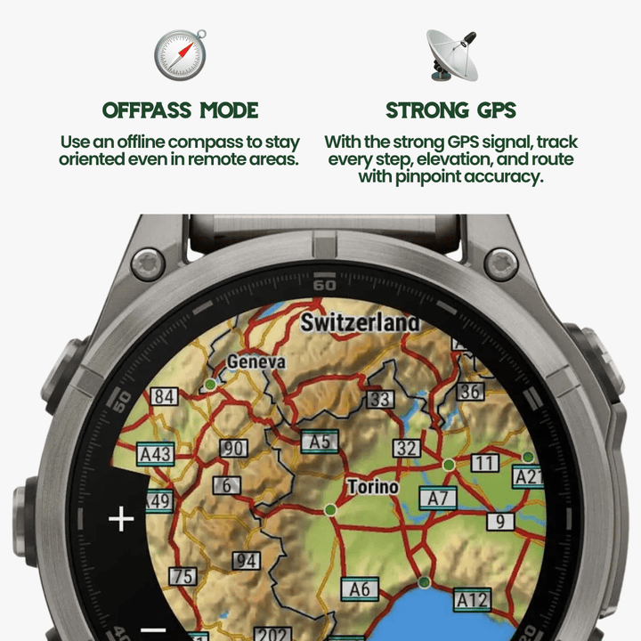 Lisslune | TrekSight X – Rugged Smartwatch with GPS and Health Tracking