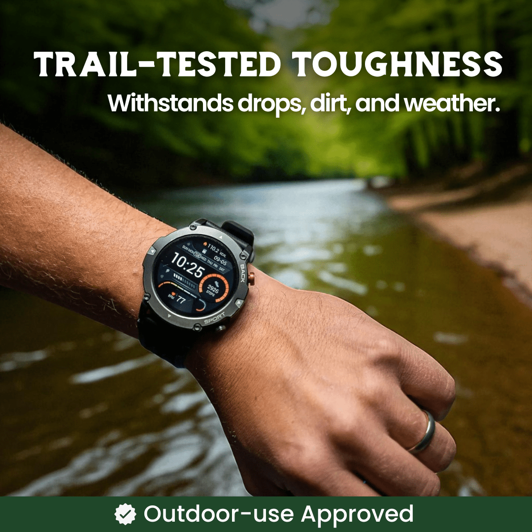 Lisslune | TrekSight X – Rugged Smartwatch with GPS & Health Monitoring