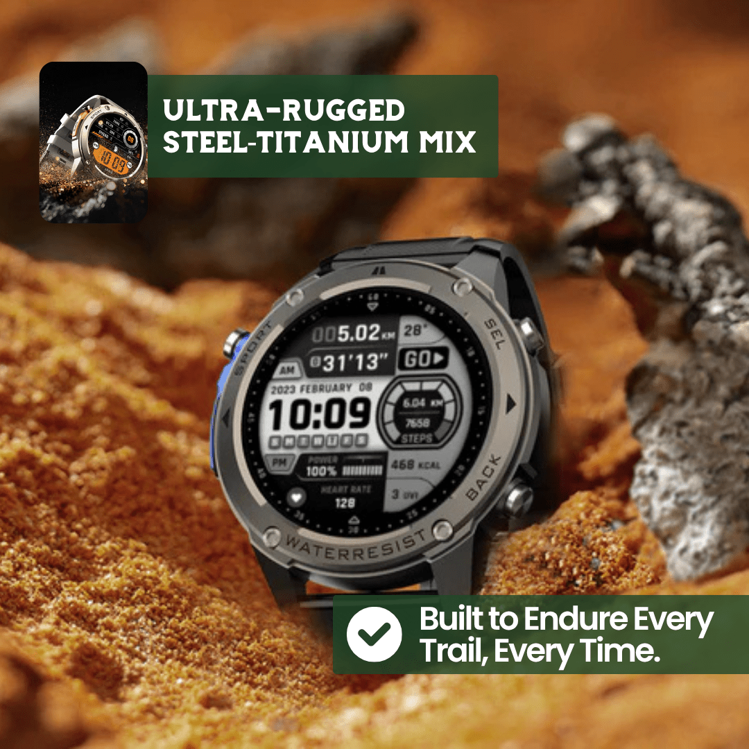 Lisslune | TrekSight X – Rugged Smartwatch with GPS & Health Monitoring