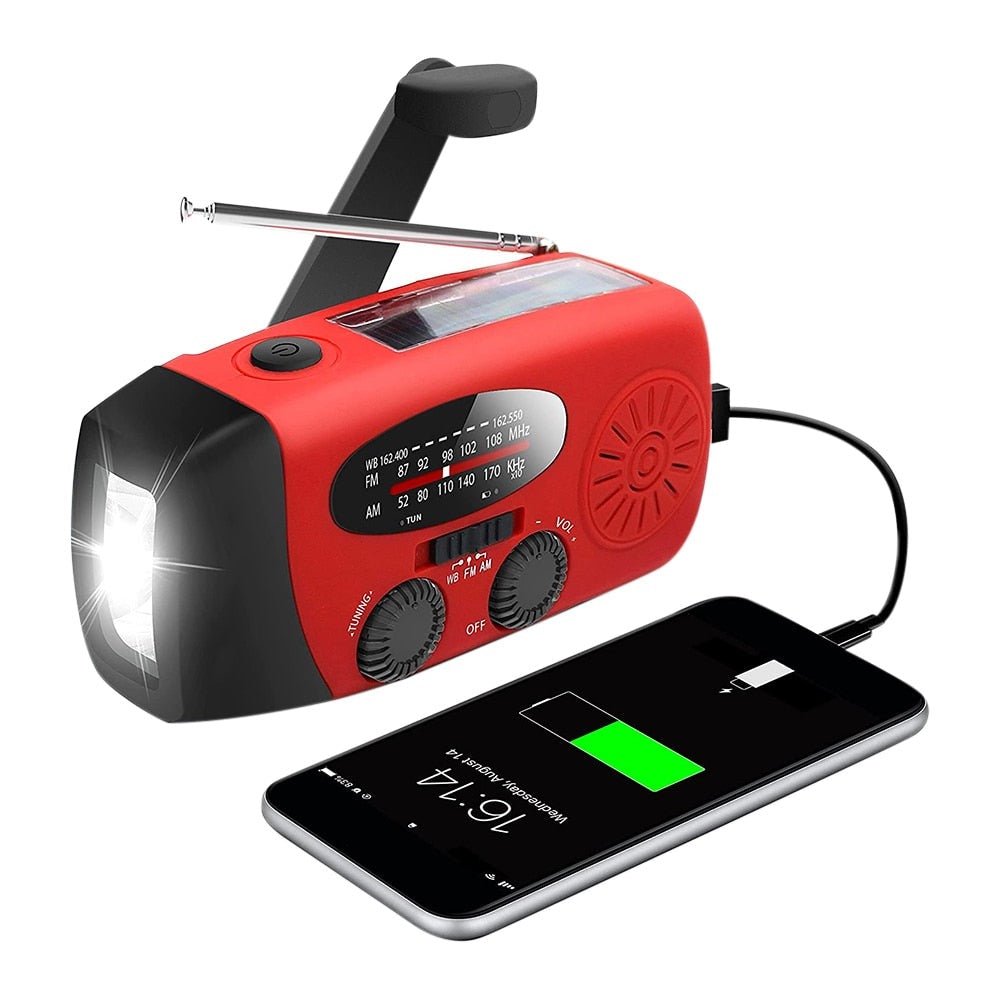 Lisslune | All-in-One Emergency Radio with Solar Power & Power Bank – Be Prepared Anytime, Anywhere