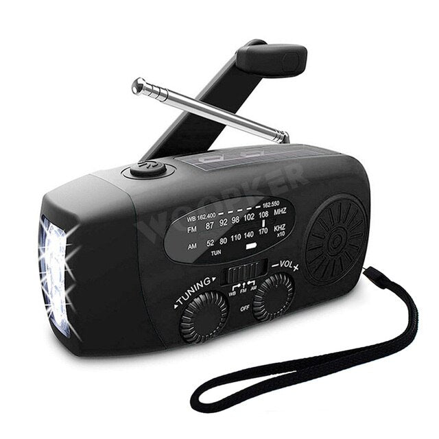 Lisslune | All-in-One Emergency Radio with Solar Power & Power Bank – Be Prepared Anytime, Anywhere