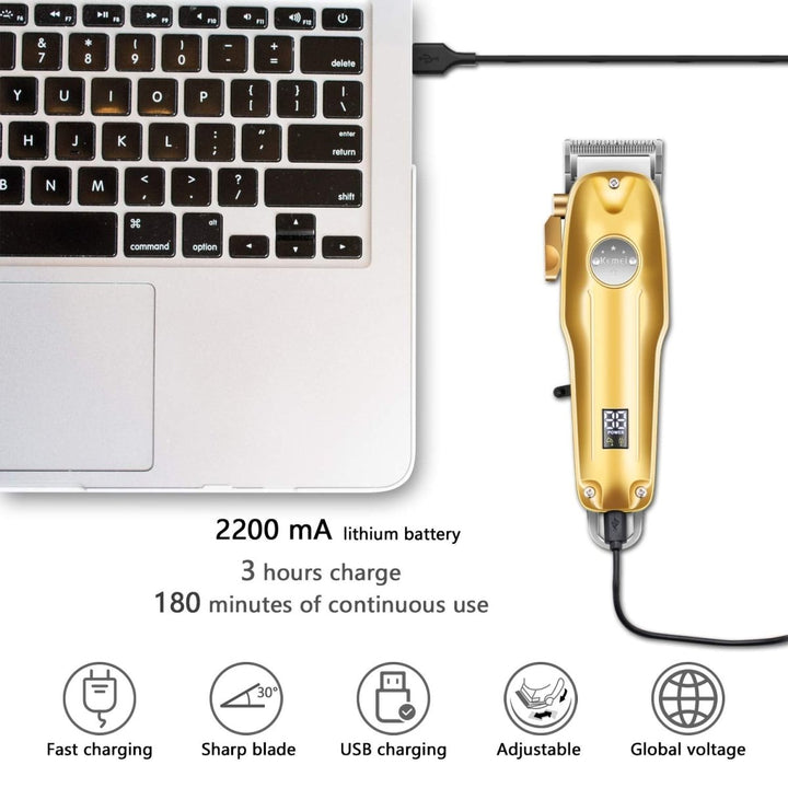 Lisslune | Trimax Pro – Cordless hair clipper with LED display