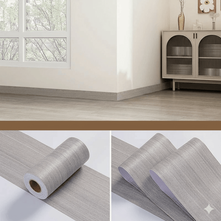 Lisslune | CasaForm Premium Skirting Trim | Durable PVC wood grain wall base stickers for modern decoration