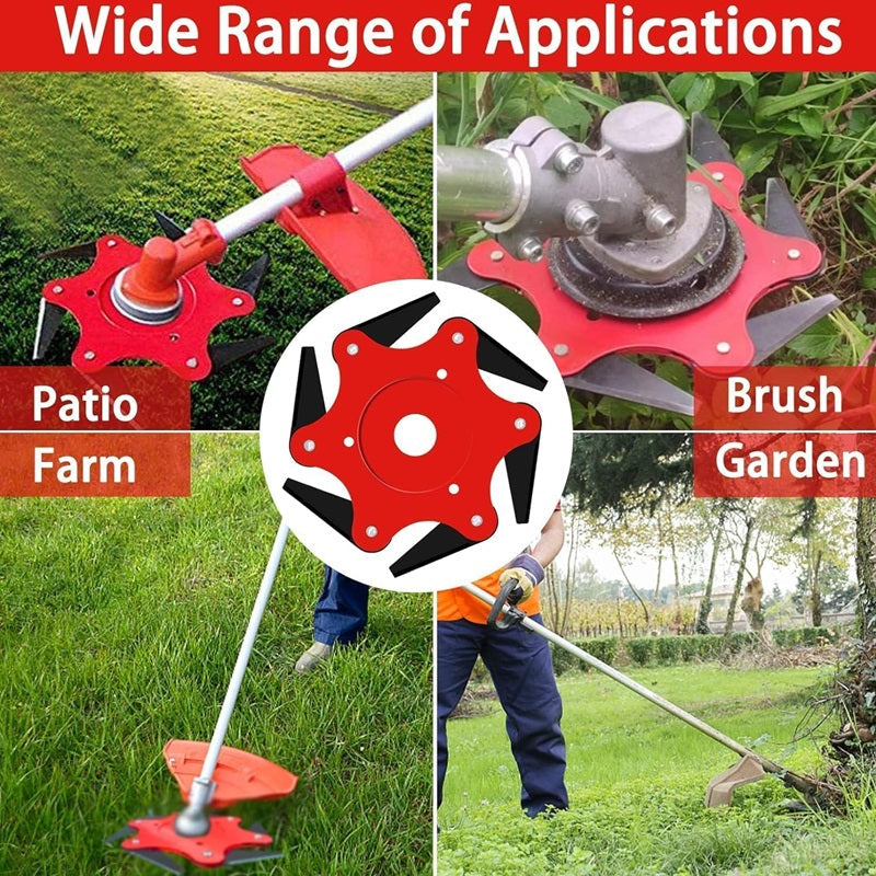 Lisslune | Heavy-Duty 6-Steel Blades Trimmer Head