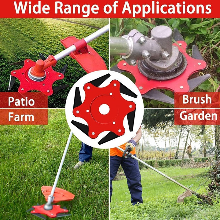 Lisslune | Heavy-Duty 6-Steel Blades Trimmer Head