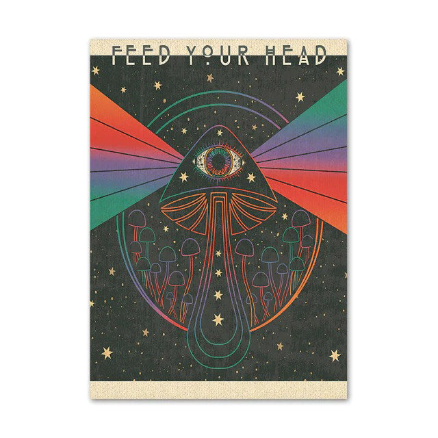 Rynx | Trippy Rainbow Vaporwave Canvas Poster