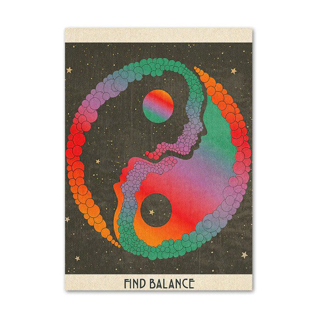 Rynx | Trippy Rainbow Vaporwave Canvas Poster