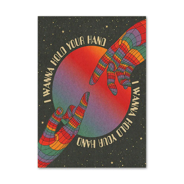 Rynx | Trippy Rainbow Vaporwave Canvas Poster