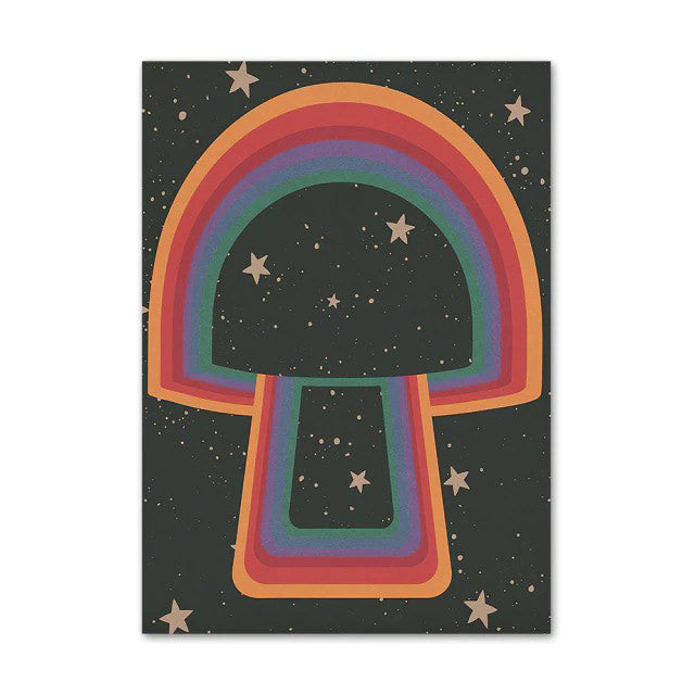 Rynx | Trippy Rainbow Vaporwave Canvas Poster