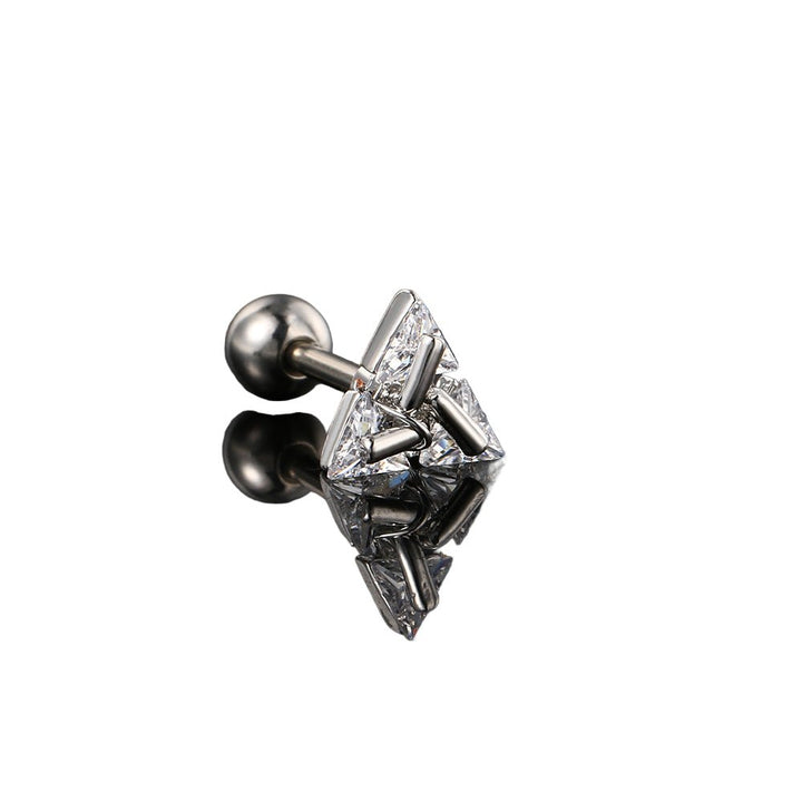 Lisslune | TRISILVER – Triangle Earrings with Push-Back Closure, Lightweight and Modern Design