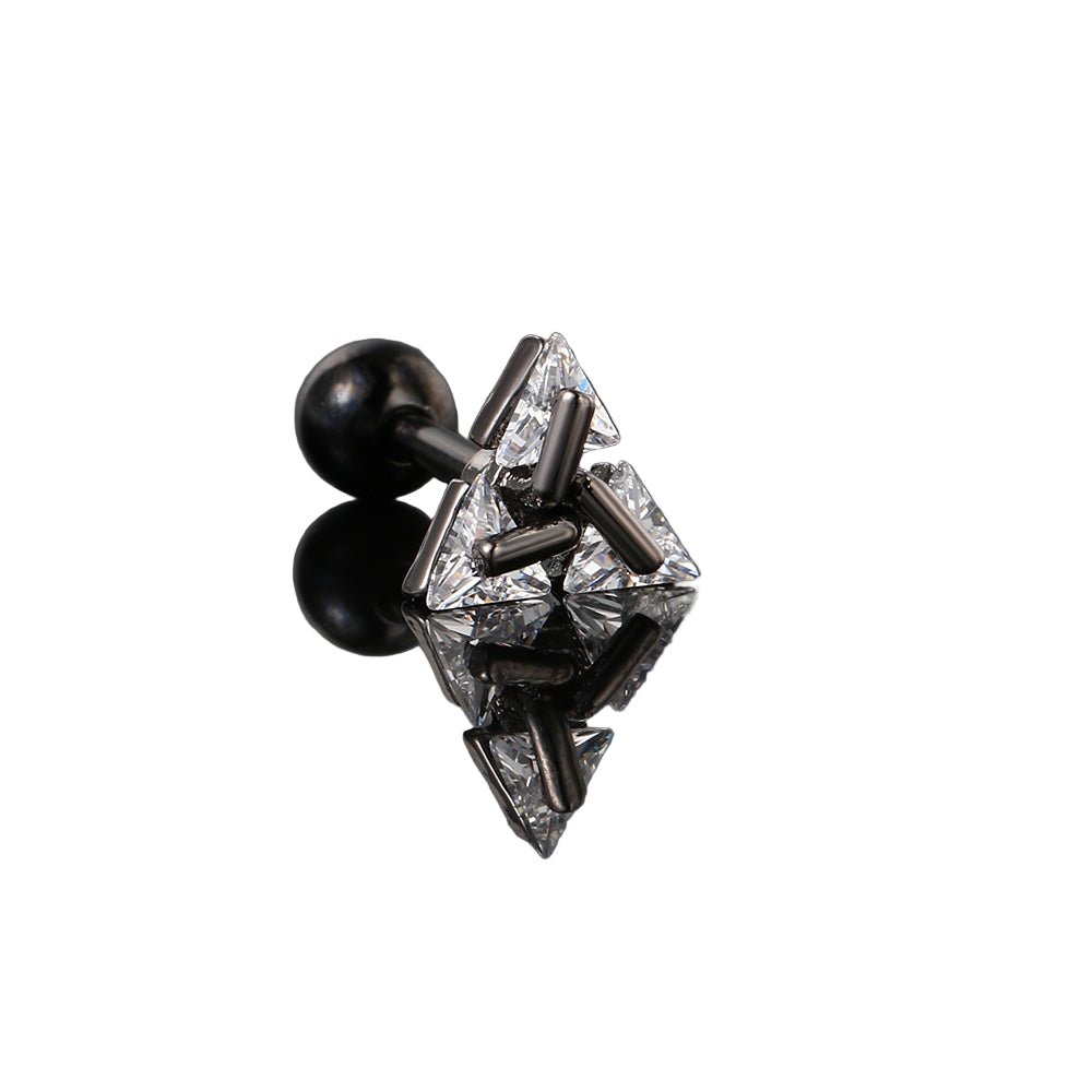 Lisslune | TRISILVER – Triangle Earrings with Push-Back Closure, Lightweight and Modern Design