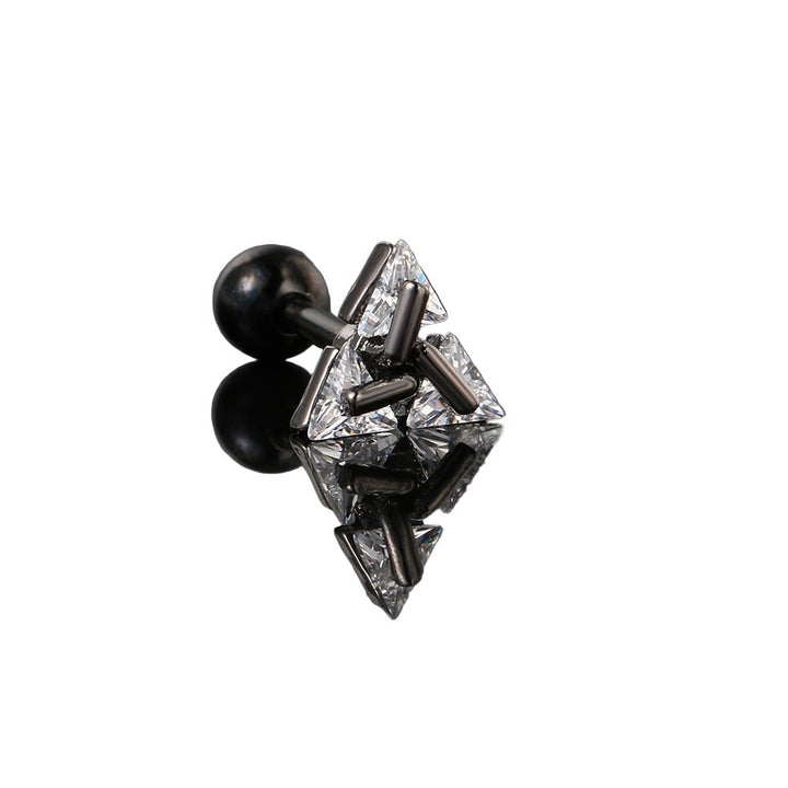 Lisslune | TRISILVER – Triangle Earrings with Push-Back Closure, Lightweight and Modern Design