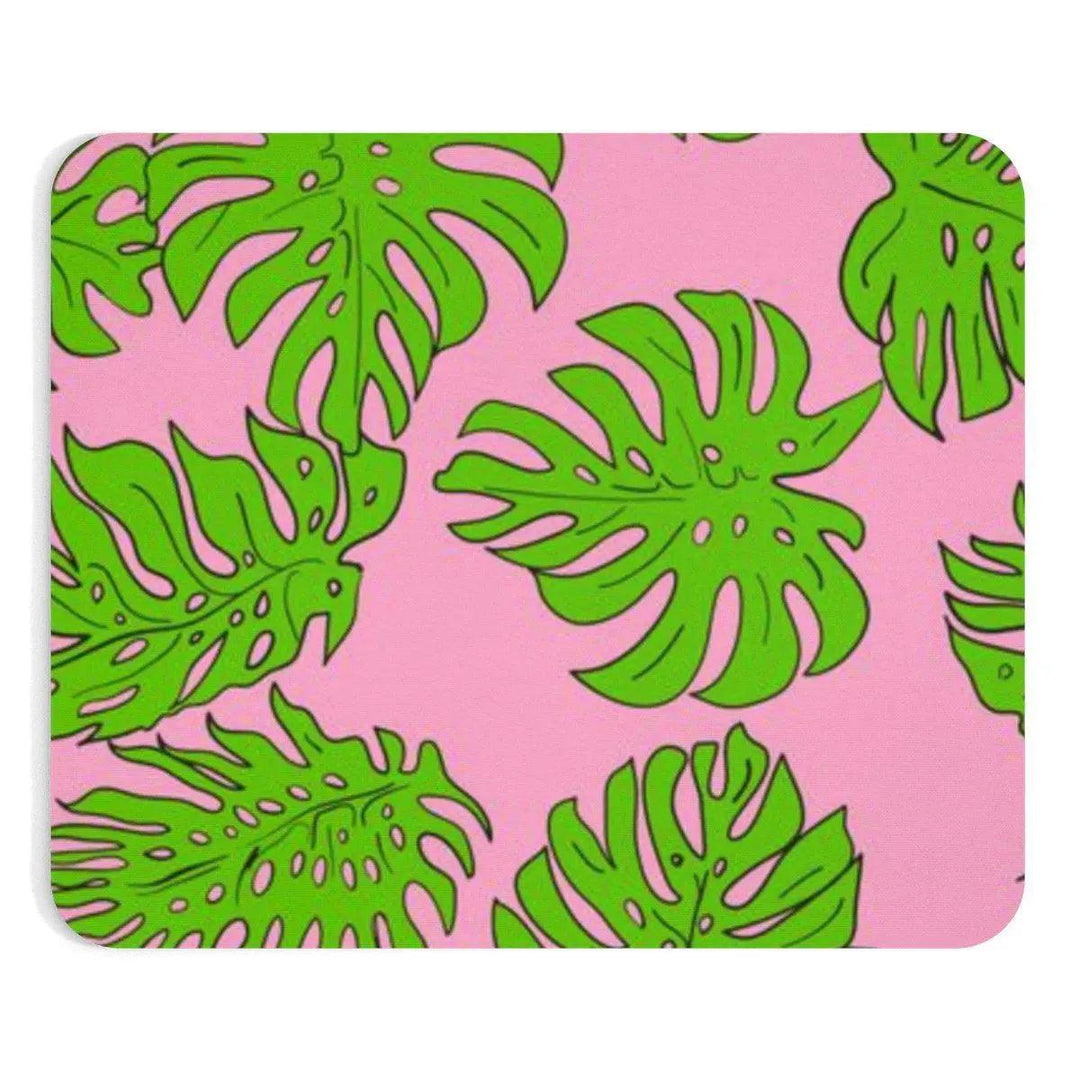 Lisslune | Chic Neoprene Mouse Pad with Lively Tropical Leaf Design for a Stylish Office Environment