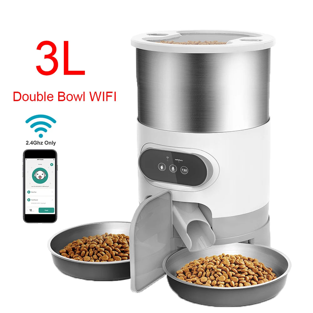 Lisslune | 2-Way Splitter Automatic Smart Pet Feeding Station