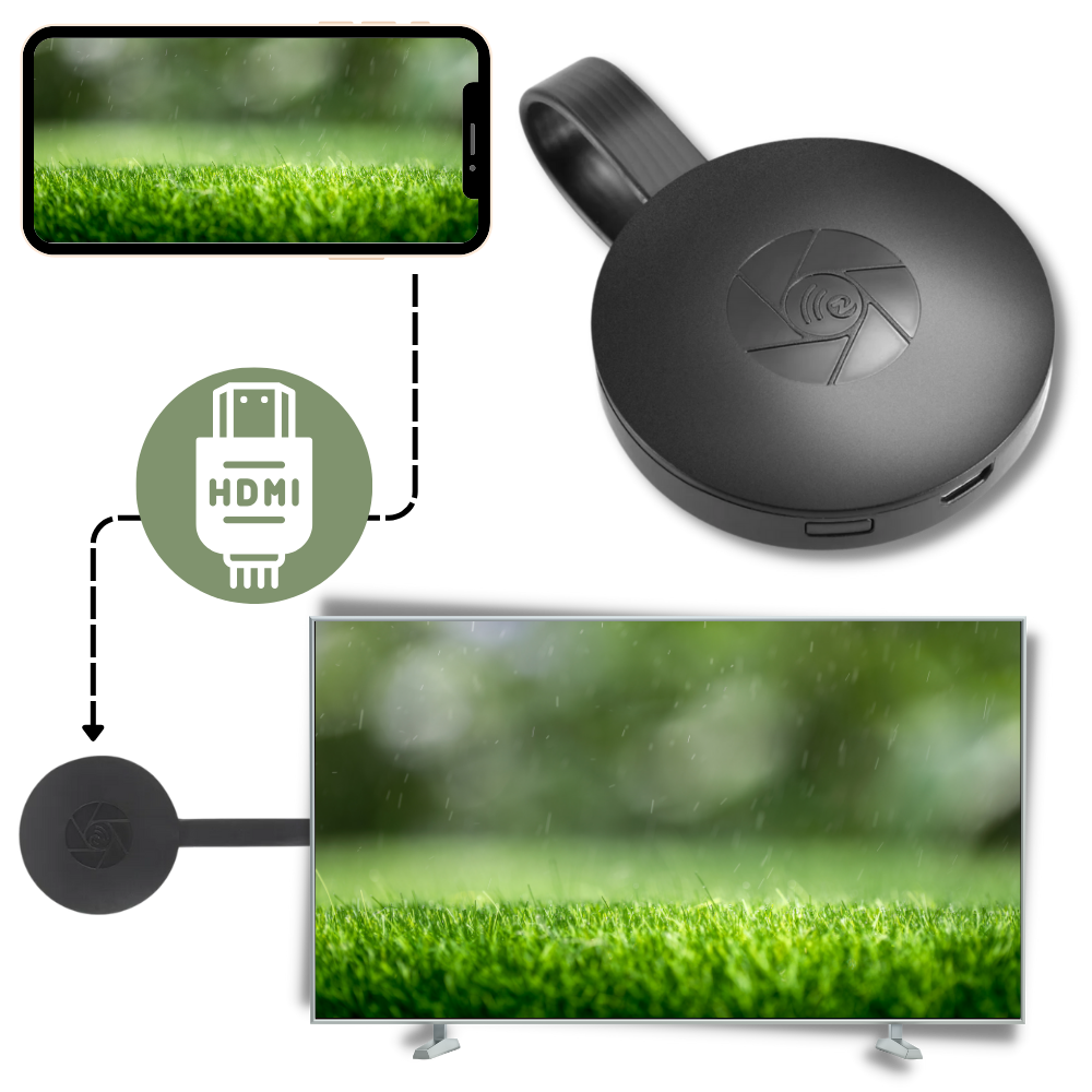 Lisslune | TV Dongle for Smart TV Conversion – HDMI Stick for Phone Mirroring & Streaming
