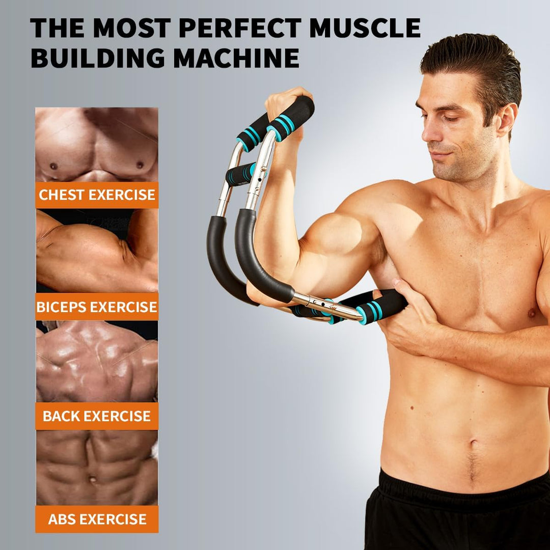 Lisslune | TwisterFlex Adjustable Power Twister – Strengthen Forearms, Triceps & Chest – Durable, Portable Strength Training Bar – Adjustable Resistance