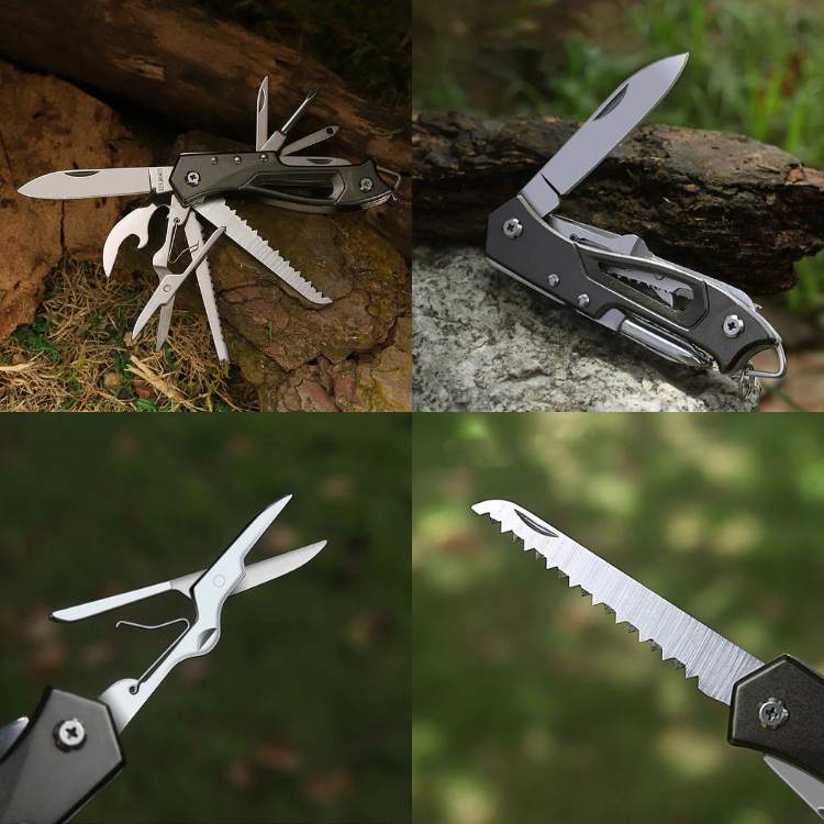 Lisslune | Multifunction Swiss Knife | Compact, Durable Stainless Steel Tool for Camping, Hiking & Everyday Use