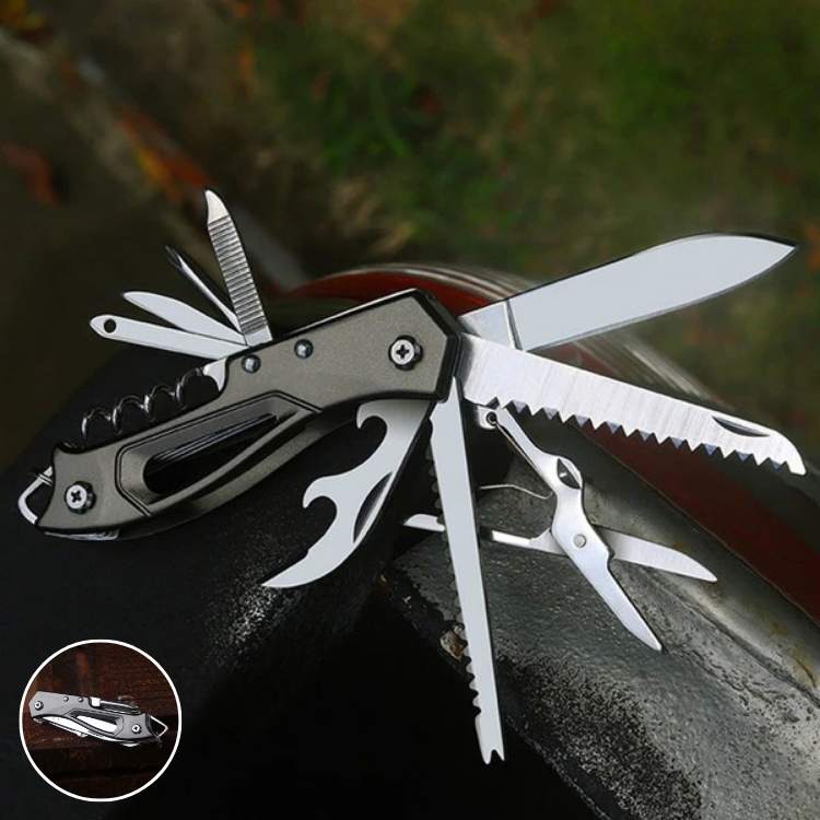 Lisslune | Multifunction Swiss Knife | Compact, Durable Stainless Steel Tool for Camping, Hiking & Everyday Use
