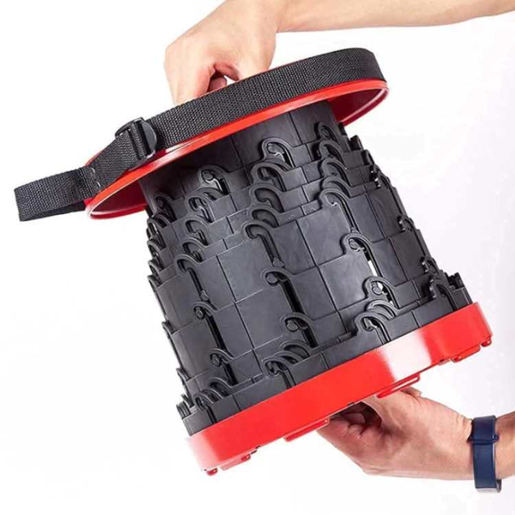 Lisslune | UltraCompact Foldable Stool | Lightweight, Adjustable Height & Portable for Camping, Fishing, Travel & Home Use