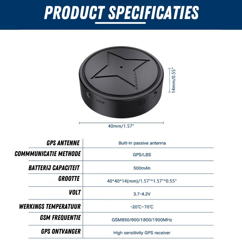 Lisslune | Smart Mini GPS Tracker Locator – Compact and Accurate