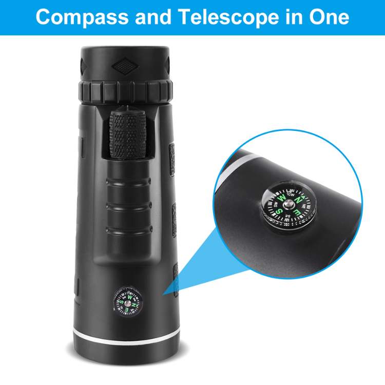 Lisslune | UltraZoom Pro HD Monocular | Waterproof, BAK-4 Prism & Ideal for Stargazing and Wildlife Observation