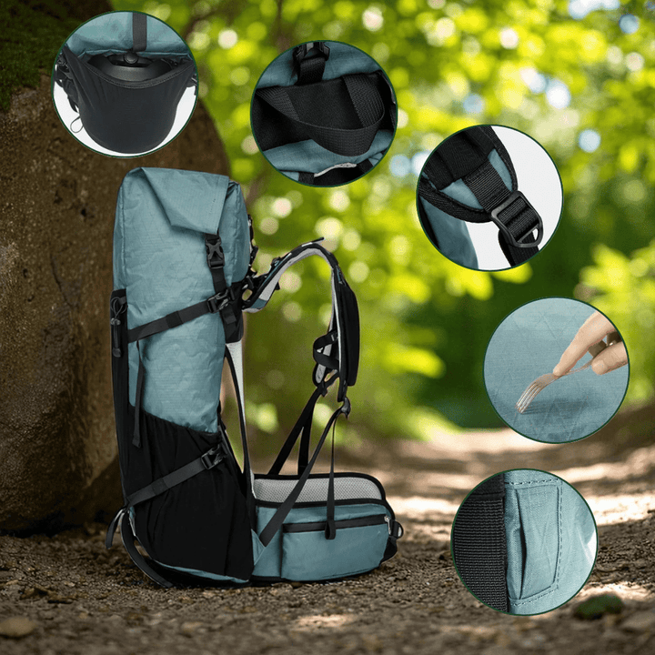 Lisslune | ULTREA 50L – Ultralight Expandable Adventure Backpack for Hiking & Travel
