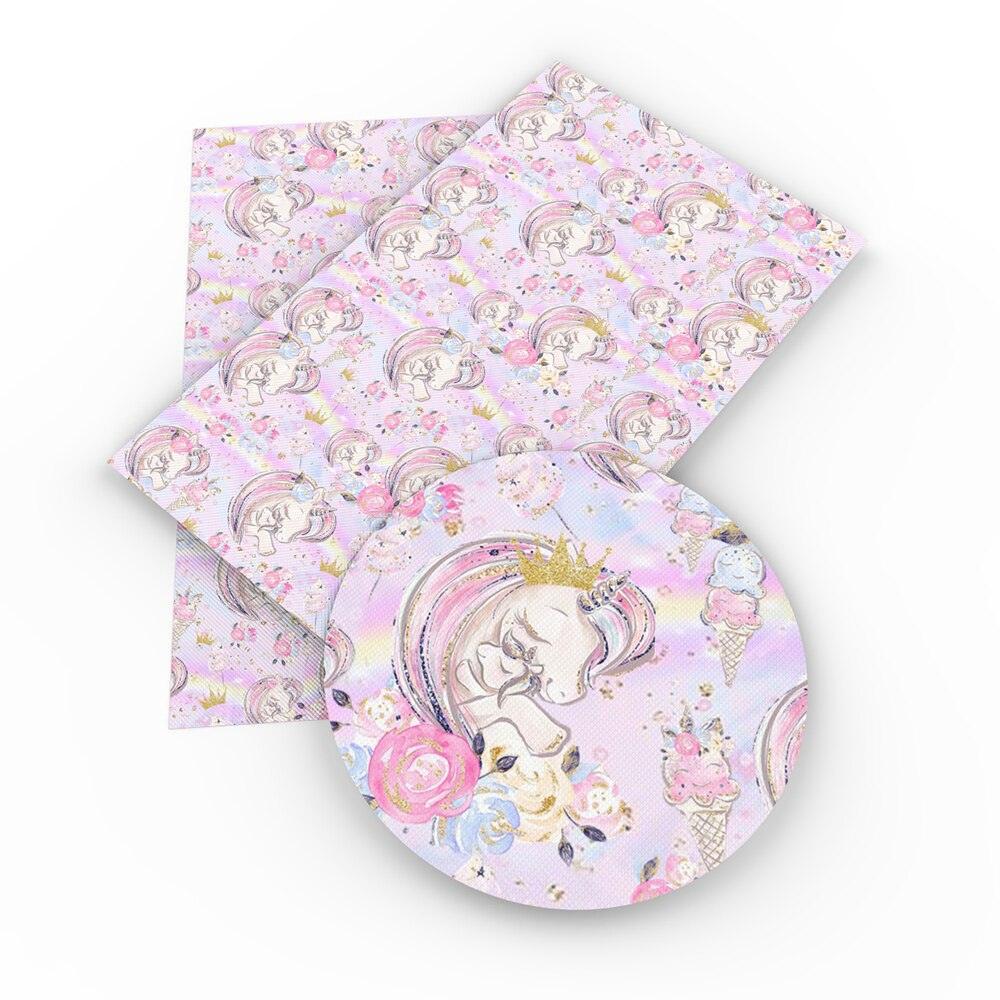 Lisslune | Unicorn Dreamland Synthetic Leather Crafting Fabric for Quirky Projects