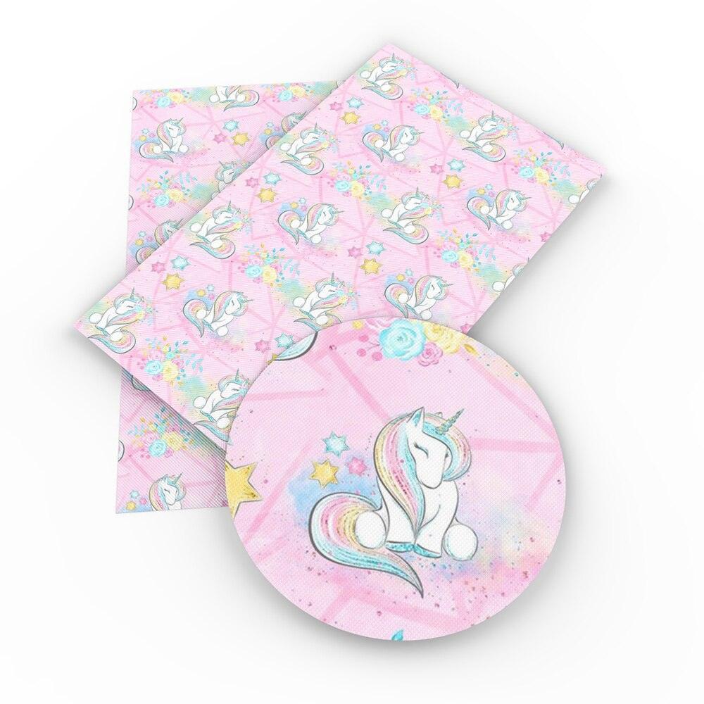 Lisslune | Unicorn Dreamland Synthetic Leather Crafting Fabric for Quirky Projects