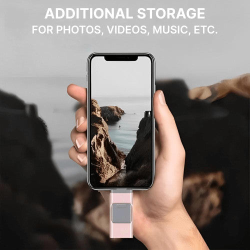Lisslune | USB Flash Drive for iPhone & Android - 128GB High-Speed Storage for Photos, Videos, and Files Transfer