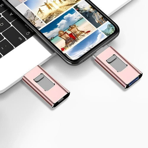 Lisslune | USB Flash Drive for iPhone & Android - 128GB High-Speed Storage for Photos, Videos, and Files Transfer