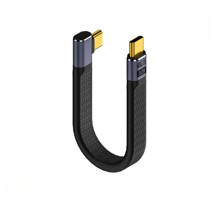 Lisslune | USB4 Elbow Connector Cable – 240W, 40Gbps, 8K (1+1 FREE)