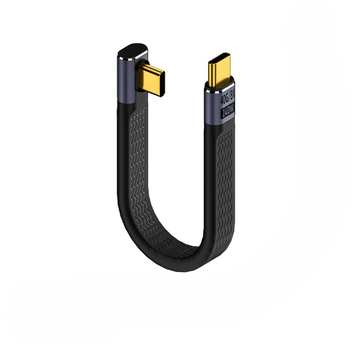 Lisslune | USB4 Elbow Connector Cable – 240W, 40Gbps, 8K (1+1 FREE)