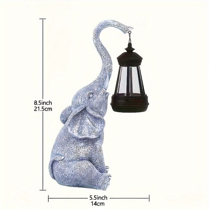 Lisslune | Solar Elephant Garden Lamp – Warm Ambient Light