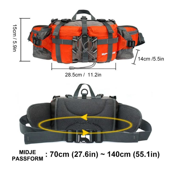 Lisslune | Waterproof Hiking Waist Bag with Bottle Holder